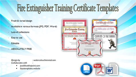 Fire Extinguisher Training Certificate Template Free [7+ Latest Views]