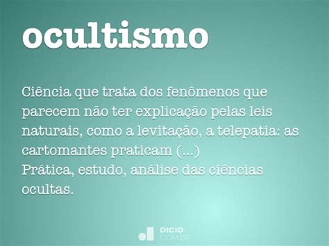 ocultismo dicio dicionario  de portugues