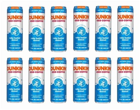 Dunkin Iced Coffee Cans Fl Oz Pack Cake Batter Walmart