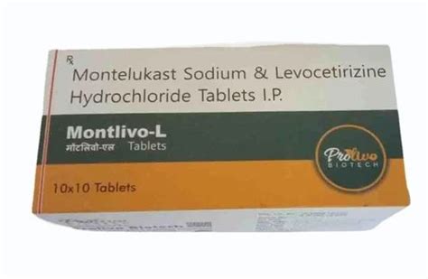 Montelukast Sodium Levocetirizine Hydrochloride Tablets IP At Rs 1050