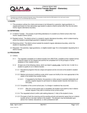 Fillable Online Salkeiz K Or Procedure In District Transfer Request