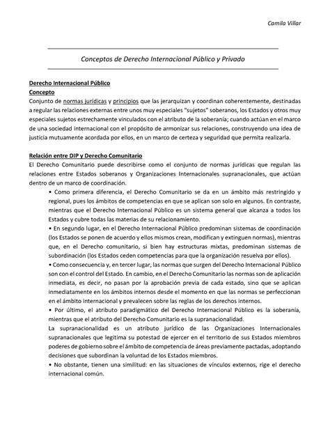 Examen Dip Resumen Completo Camila Villar Conceptos De Derecho