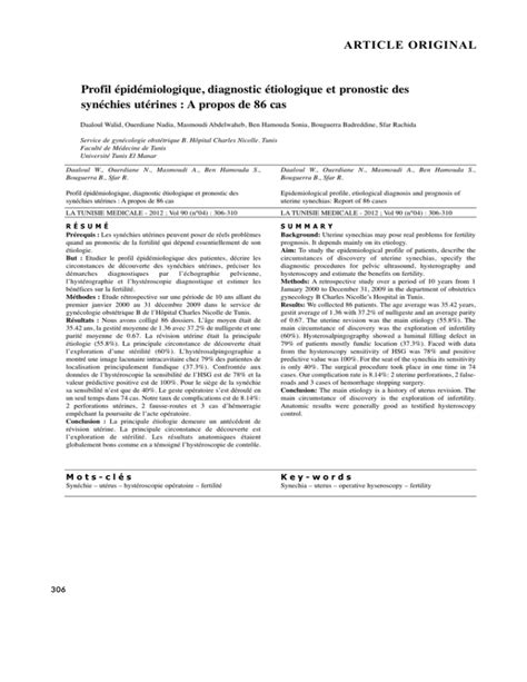 Profil Pid Miologique Diagnostic Tiologique Et Pronostic Des