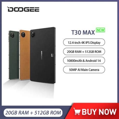 World Premiere DOOGEE T30 Max Tablet 12 4 2 5K 20GB 8 12 512GB