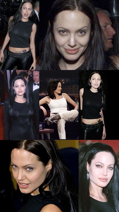 Black hair Angelina Jolie