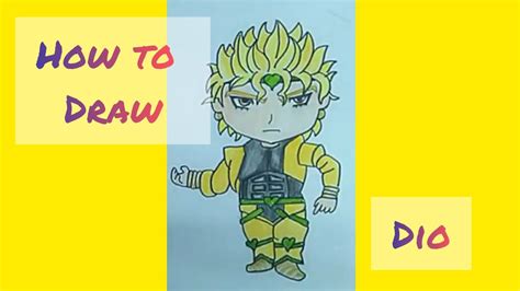 How To Draw Dio Jojo S Bizarre Adventures Easy Step By Step Youtube