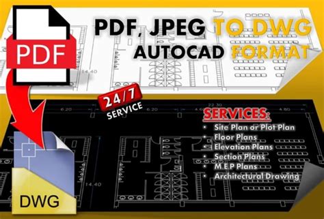 Convert Sketches Pdf Files And Jpeg Image Files Into Autocad Dwg