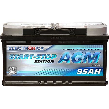 Electronicx Agm Autobatterie Starterbatterie Batterie Start Stop Ah