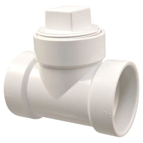 NIBCO 4 In X 4 In X 4 In PVC DWV Hub X Hub X FPT Cleanout With Plug