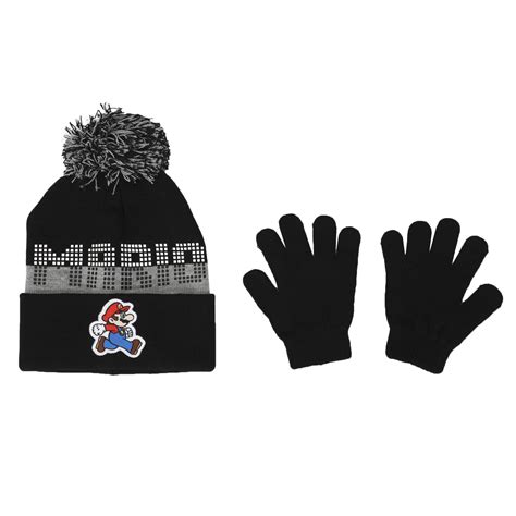 Super Mario Bros Winter Cap & Glove Set for Kids - Character Themed ...