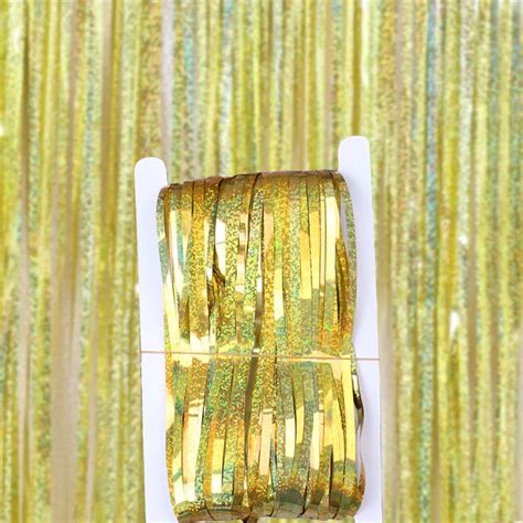 1x2M Metallic Foil Curtain Fringe Tinsel Garlands Wedding Backdrop