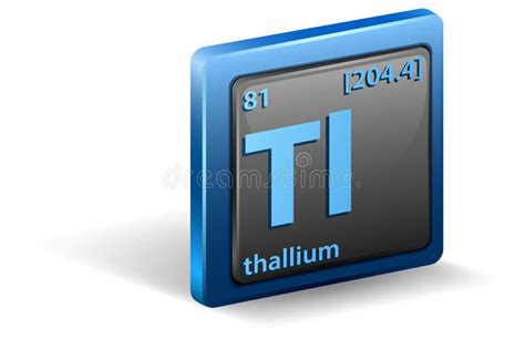 Thallium chemical symbol stock illustration. Illustration of material - 188653576