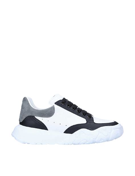 Alexander Mcqueen Court Oversized Sole Leather Low Top Trainers In