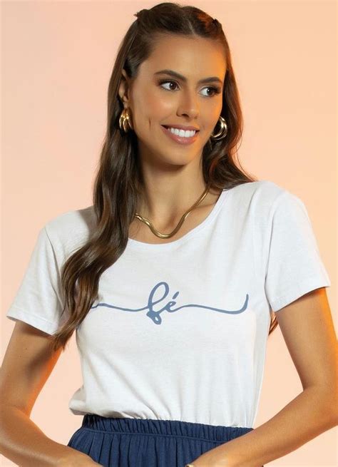 Blusa Branco em Malha de Algodão Rosalie