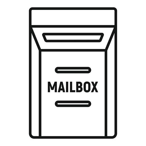 Open Mailbox Icon Outline Style 14544886 Vector Art At Vecteezy