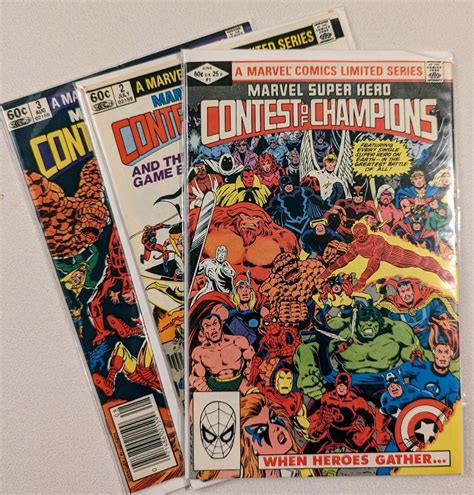 Contest Of Champions 1 3 1982 Complete Set First Marvel Mini Series