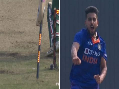 IND Vs BAN 2nd ODI Speed Of 151 Kmph Stump Blown In The Air Umran Malik