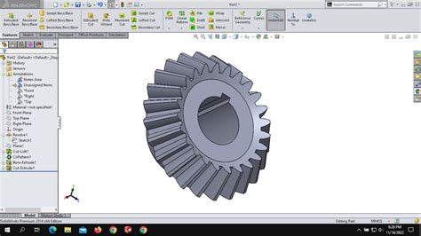 Bevel Gear Designanddrawings Using Solidworks Youtube