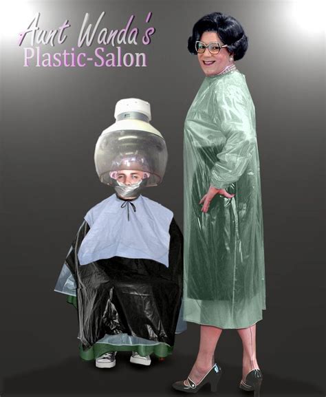 Aunt Wanda S Plastic Salon In Plastic Outfit Queen Makeup