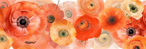 Orange Ranunculus Floral Banner For Mother S Day Weddings And