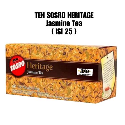 Jual Teh Celup Sosro Jasmine Heritage Premium Tea Isi Shopee