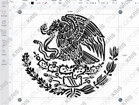 Mexican Flag Eagle Svg Mexican Coat Of Arms Cut File Etsy