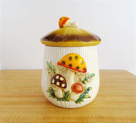 Mushroom Canister Vintage Sears Roebuck Merry Mushroom 1983 Etsy