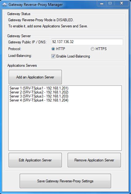 reverse proxy feature tsplus documentation