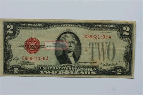 1928 D Two Dollar Red Seal Note