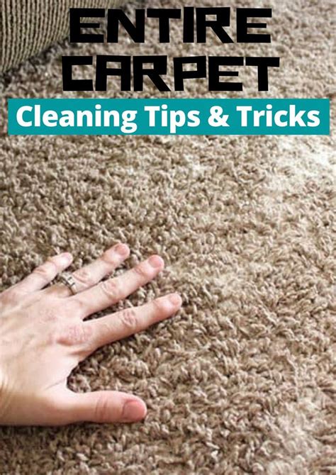 A Persons Hand On The Floor With Carpet Cleaning Tips And Tricks In