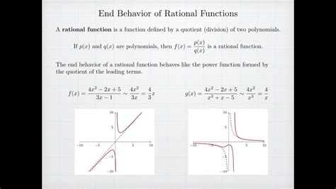 End Behavior Rational Functions Youtube