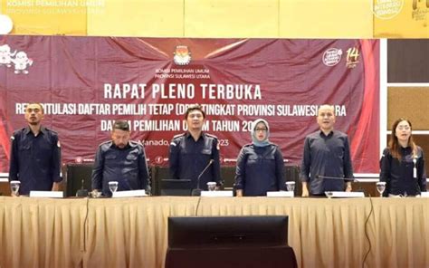 KPU Sulut Tetapkan DPT Pemilu 2024 Sebanyak 1 969 603 Pemilih Seputar