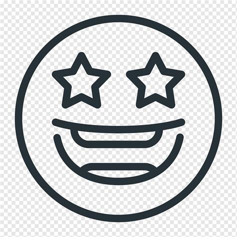 Emoji Excited Face Smile Stars Smileys Icon Png Pngwing