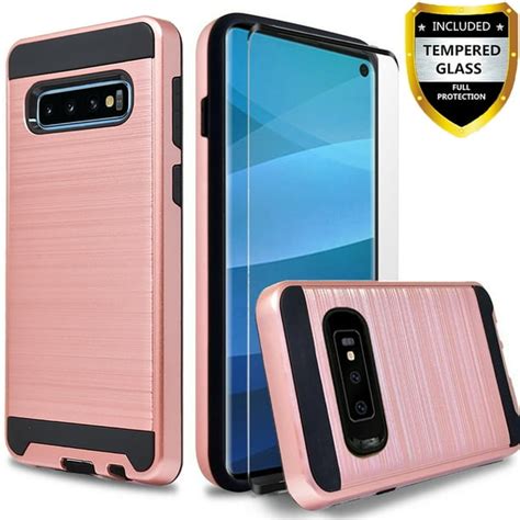 Samsung Galaxy S9 Plus Case 2 Piece Style Hybrid Shockproof Hard Case Cover With Tempered