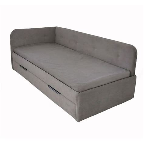 Мягкая кровать "Бондо" угловой (Velvet Lux) 170 с дополнительным ...