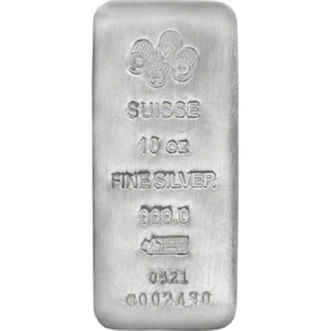 Compare Prices Of Cast 10 Oz Silver Bar PAMP Suisse From Online Dealers