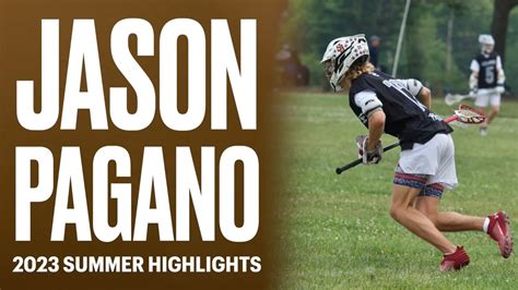 Jason Pagano Class Of Summer Lacrosse Highlights Youtube