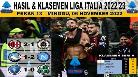 Hasil Liga Italia Tadi Malam 2022 Hasil AC Milan Vs Spezia Klasemen