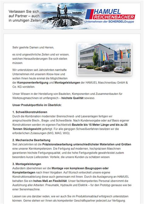 Newsletter Hamuel Maschinenbau Gmbh Co Kg