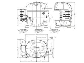 Tecumseh Compressor 3 8HP R134a LBP AE2413Y FZ1A From Reece