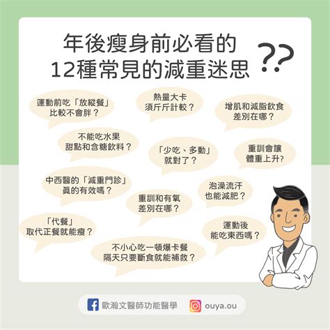 過年後肚子胖了一圈 醫師盤點瘦身前必看的12種常見的減重迷思！ 歐瀚文醫師│歐耶！功能醫學