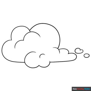 Cartoon Cloud Coloring Page | Easy Drawing Guides