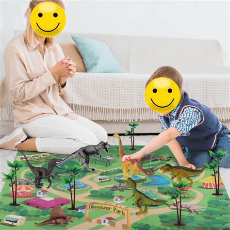 Tapis De Jeu Dinosaure Avec Figurines Pour Enfants