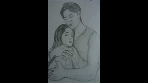 Pencil Drawing Hug - bestpencildrawing