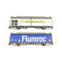 Märklin 48024 H0 2 Delige schuifwandwagenset Flumroc Volg van de