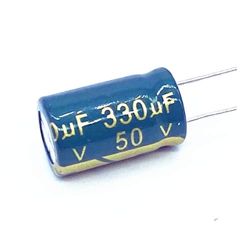 20pcs Lot High Frequency Low Impedance 50v 330uf Aluminum Electrolytic Capacitor Size 10 17