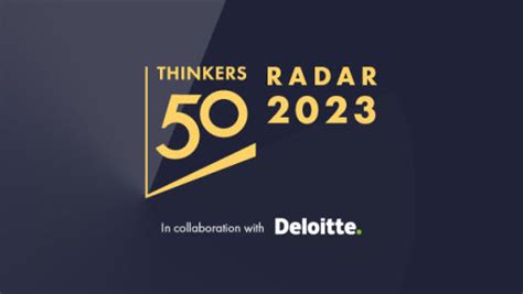 Thinkers50 Radar 2023 In Collaboration With Deloitte Thinkers50