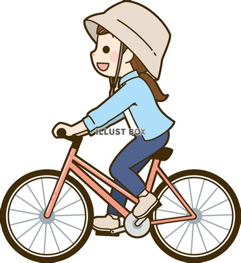 「自転車に乗る」イラスト無料