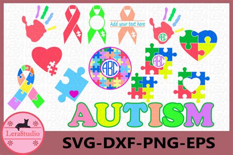 Autism SVG, Autism Awareness Monogram Svg, Autism Heart SVG (228561) | SVGs | Design Bundles