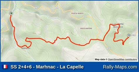 SS 2 4 6 Marhnac La Capelle stage map Rallye Régional de Saint